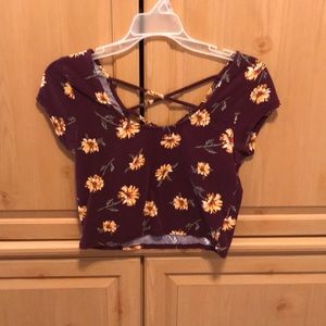 Flower crop-top